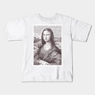 Typewriter Art: Mona Lisa Kids T-Shirt